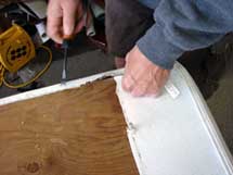 repairing torn vinyl boat sundeck
