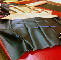 cutting recycled leather