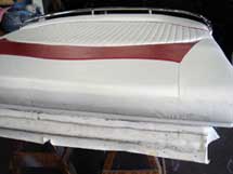vinyl boat sundeck after repair