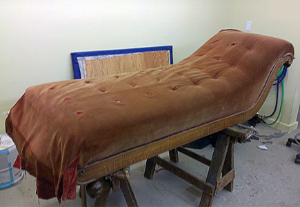 fainting couch before upholstery