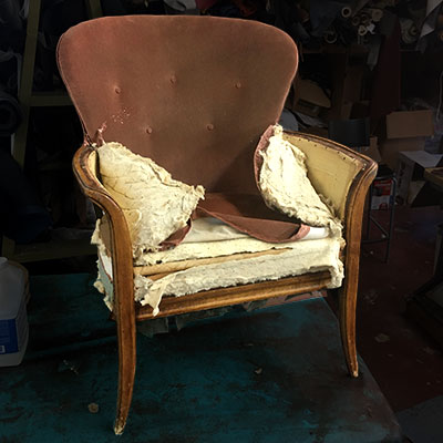 reupholstered chair